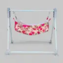 Floral Baby Swing with Mosquito Net – Newborn Hammock Cradle