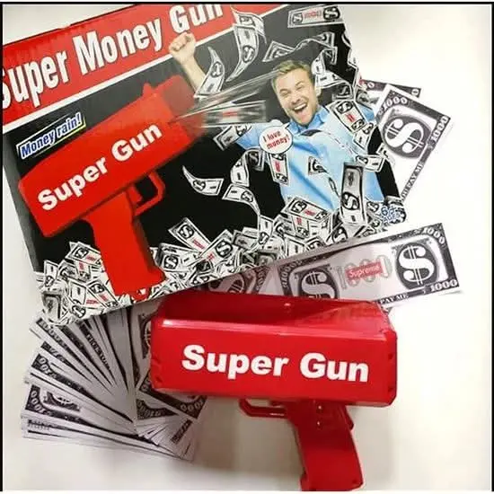 Money Gun Toy | Cash Shooting Fun for Parties & Events