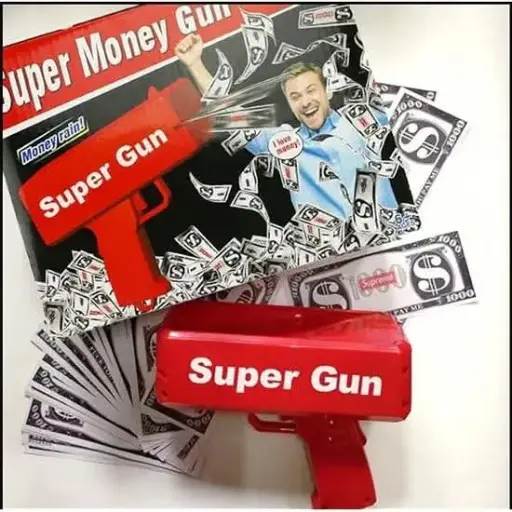 Money Gun Toy | Cash Shooting Fun for Parties & Events